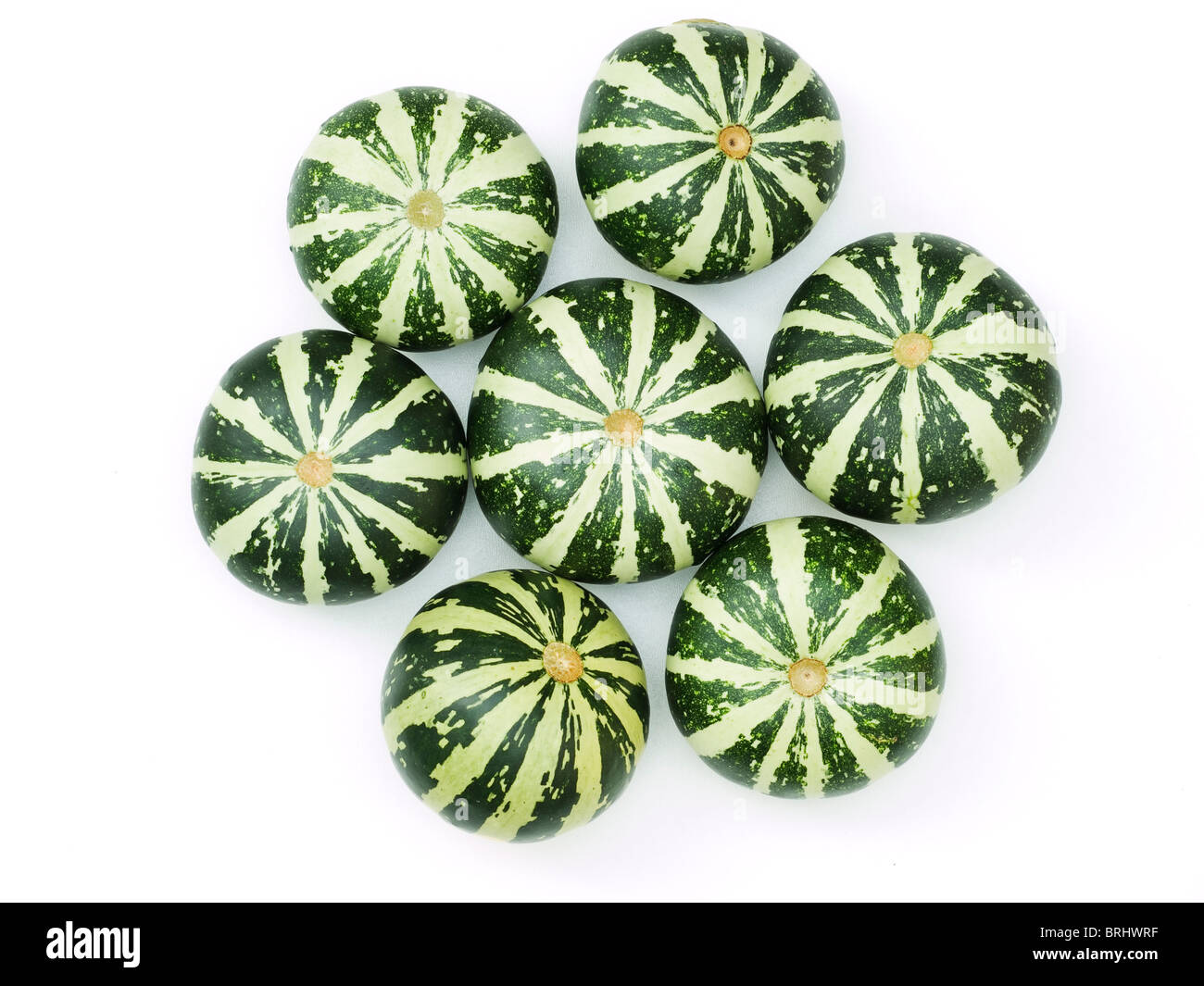 Small gourds in flower formation. Stock Photo