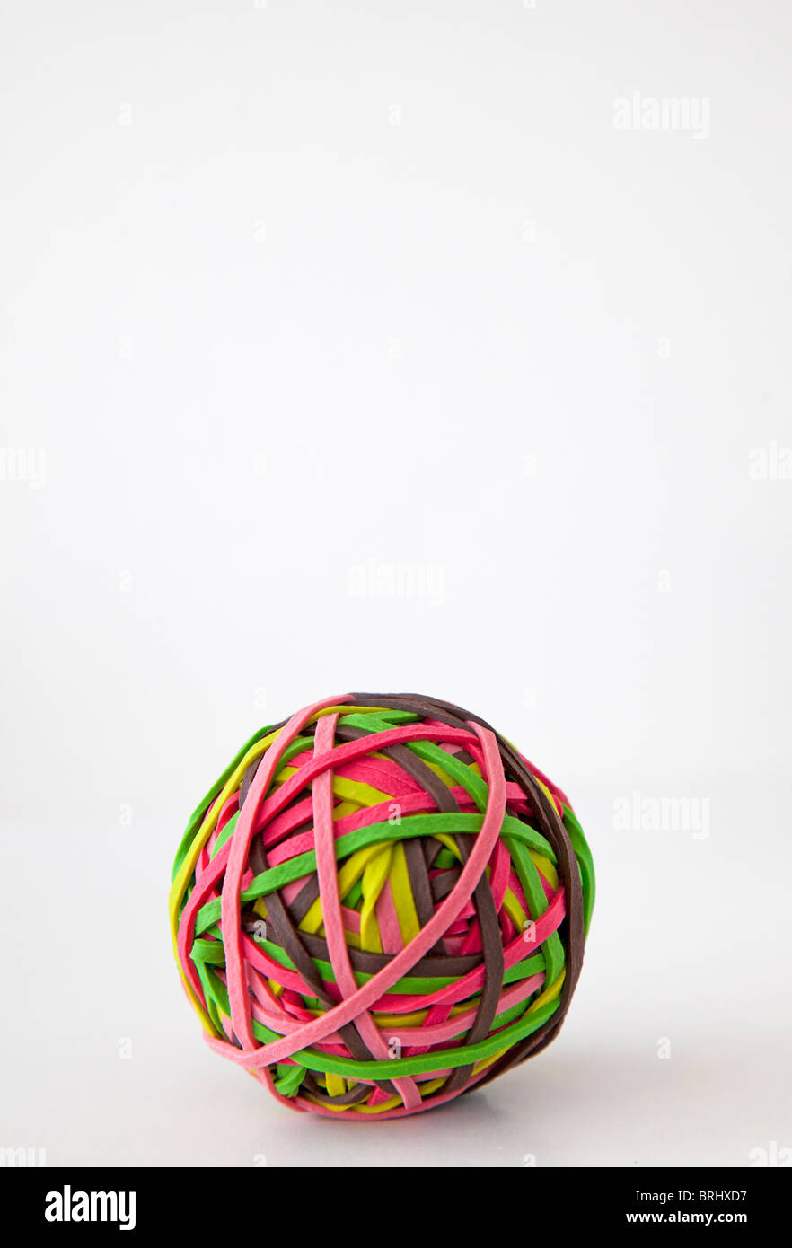 rubber band ball Stock Photo