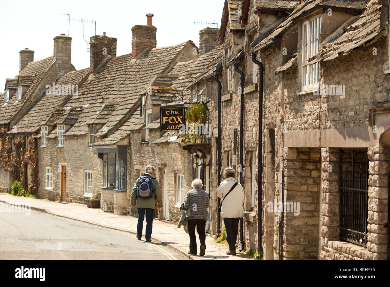 Corfe village Dorset. exterior house old fashioned. England Stock Photo