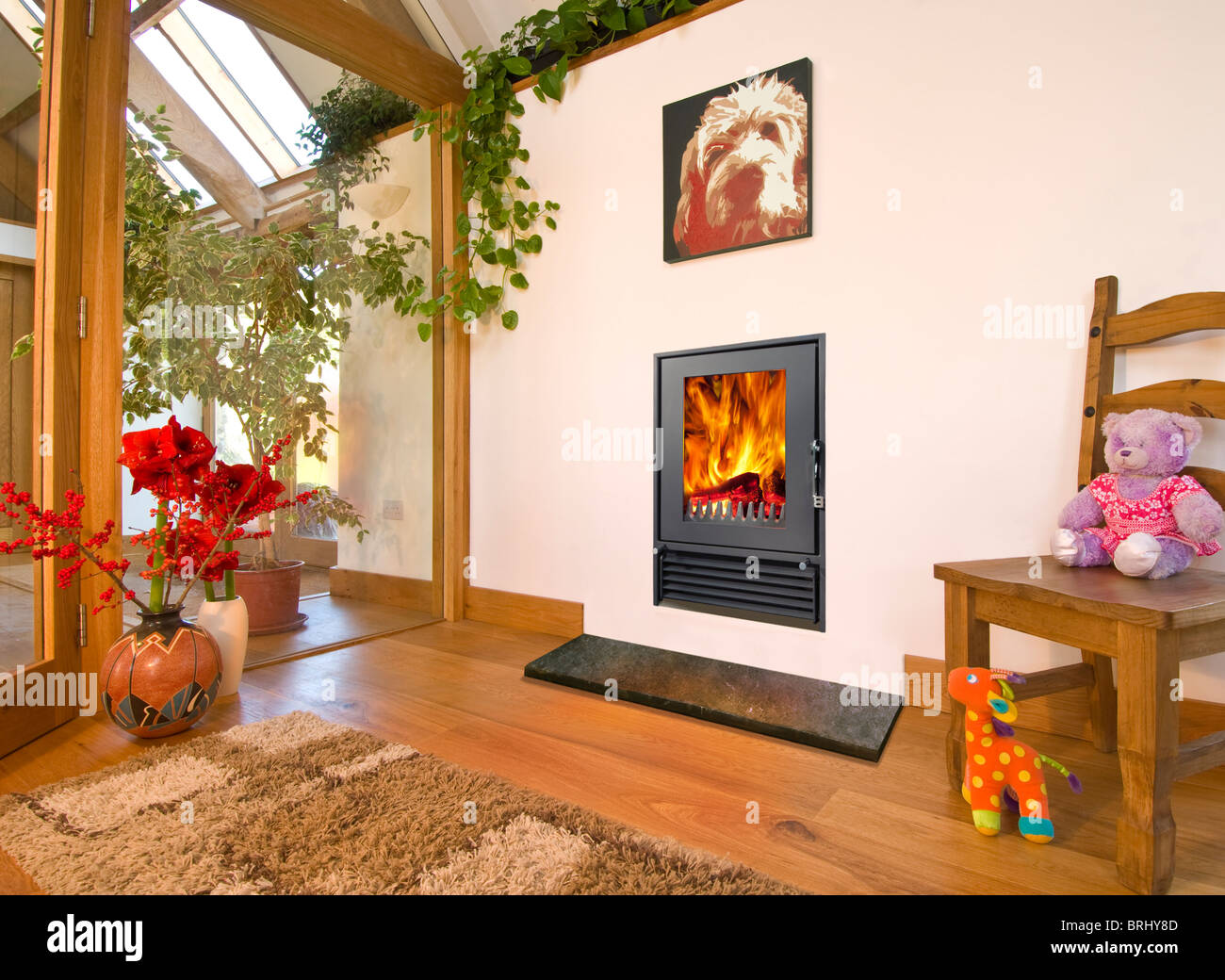 A Woodfire 12i Insert Wood Burning Stove In Tasteful Modern