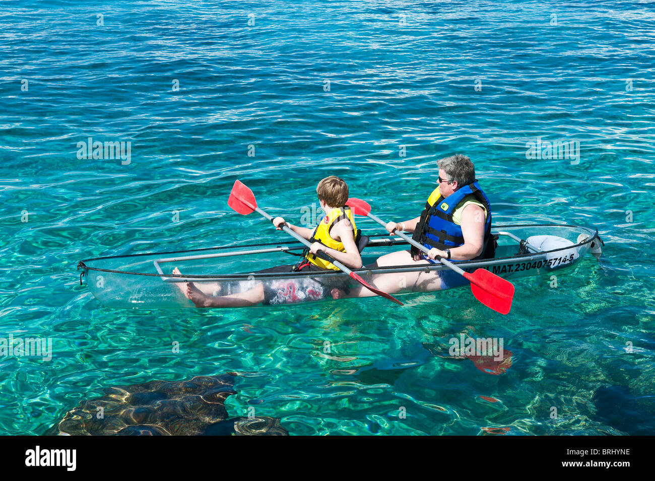 Mexico, Cozumel. Kayaking at Chankanaab Park, Isla de Cozumel (Cozumel