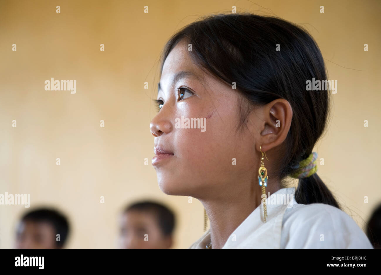 School children in a village school in Vietnam. Stock Photo