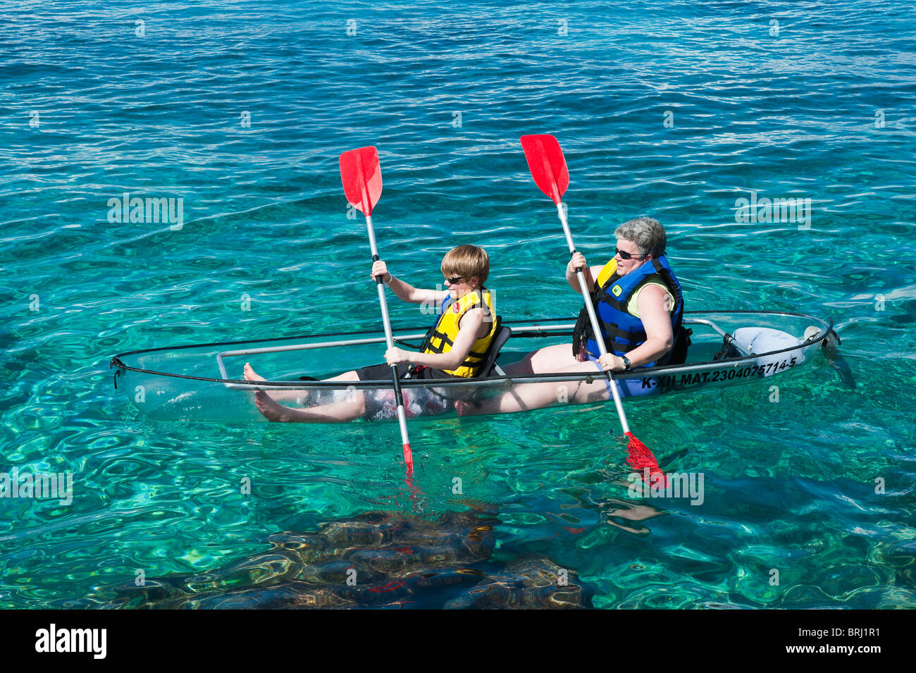 Mexico, Cozumel. Kayaking at Chankanaab Park, Isla de Cozumel (Cozumel
