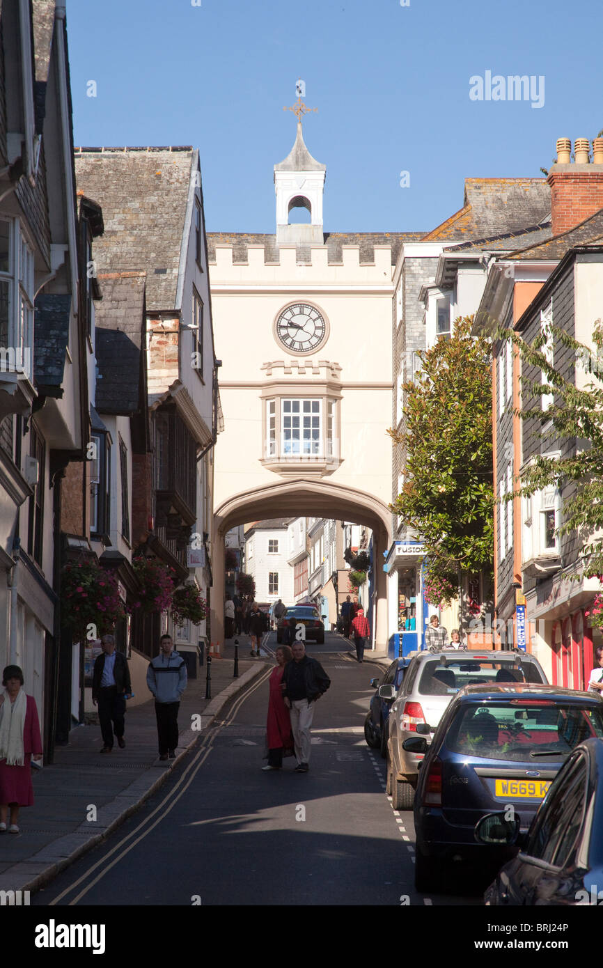 Tudor East Gate Arch / Clocktower, Totnes, Devon England, United Kingdom Stock Photo Alamy