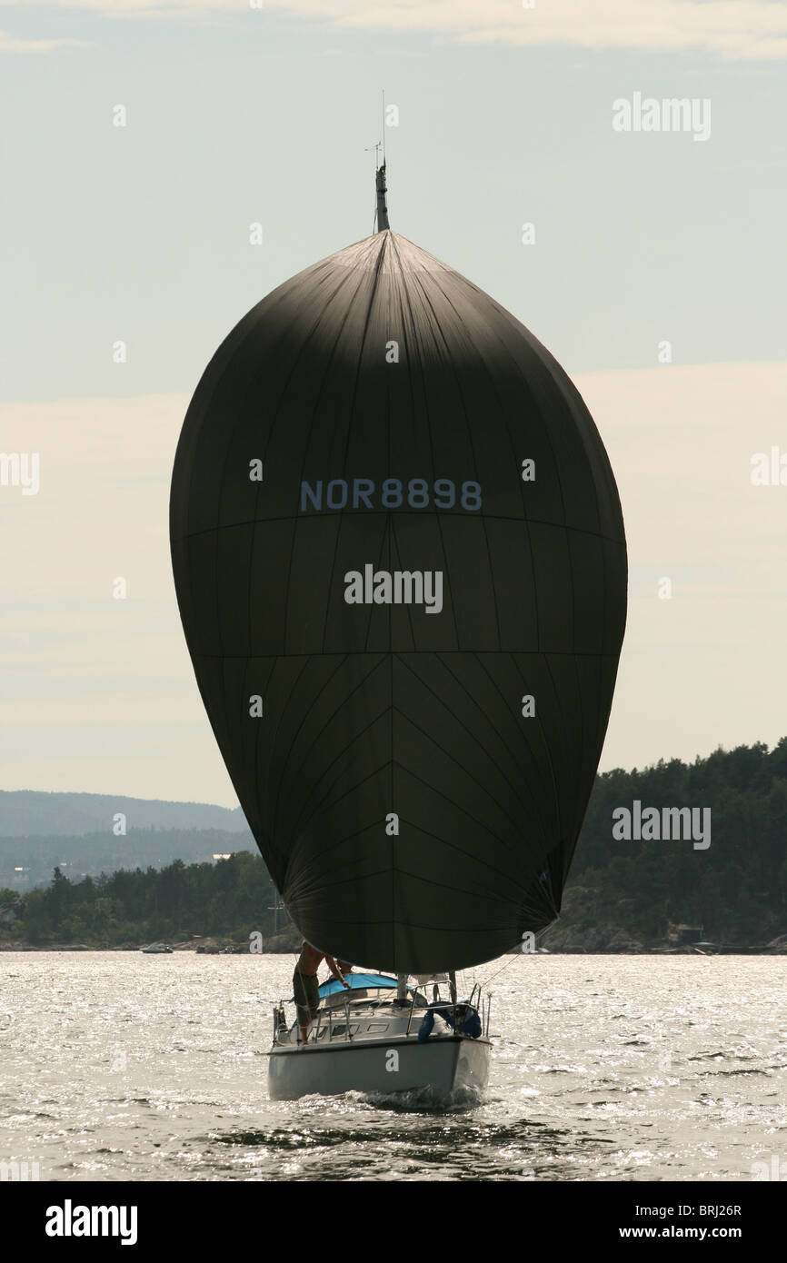 Sailboat, Oslofjord Stock Photo
