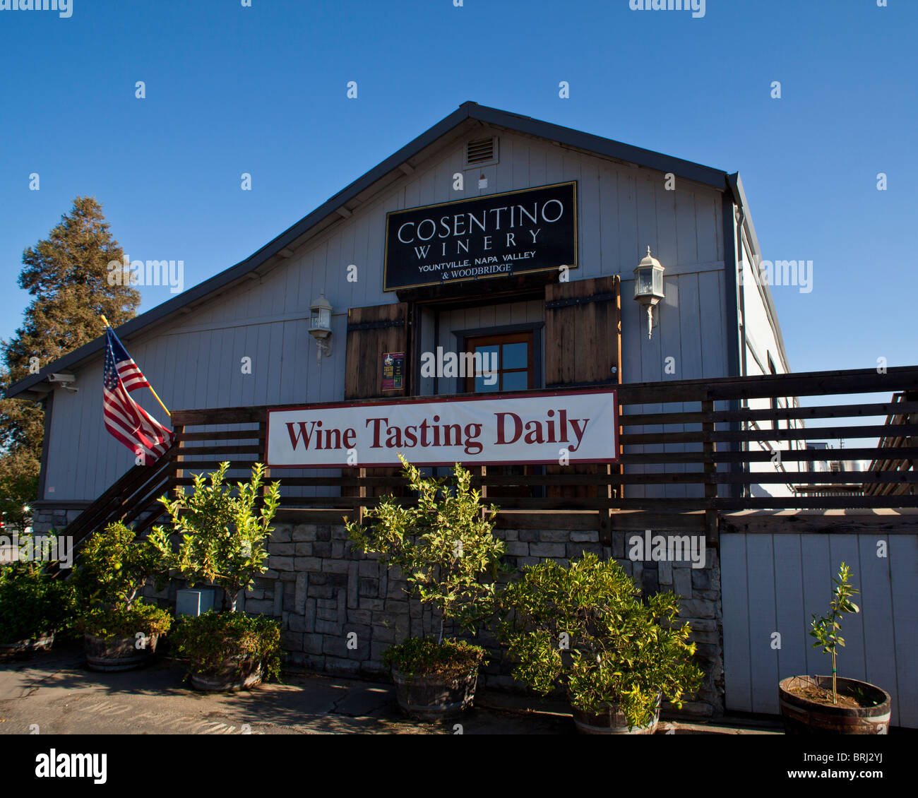 Wine tasting room for Cosentino Winery in Lodi California Stock Photo