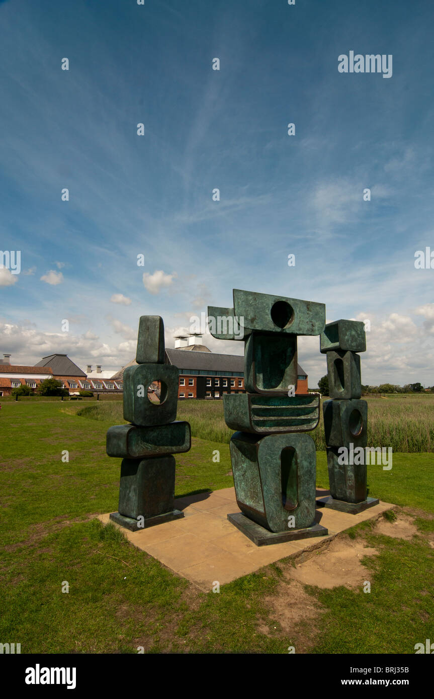 Family of man sculpture by barbara hepworth at snape maltings hires stock photography and