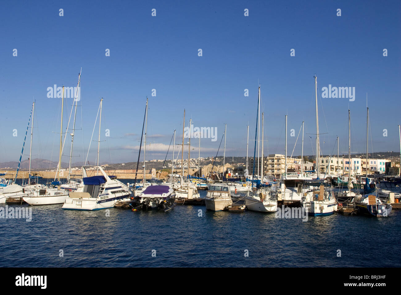 A view of Chania, the second city of the Greek island of Crete. Stock Photo