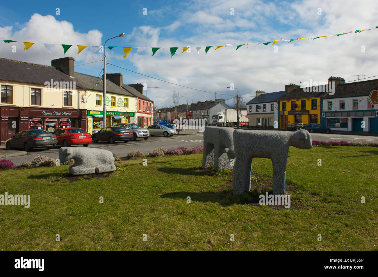 The town of Charlestown, Co. Mayo, Ireland Stock Photo