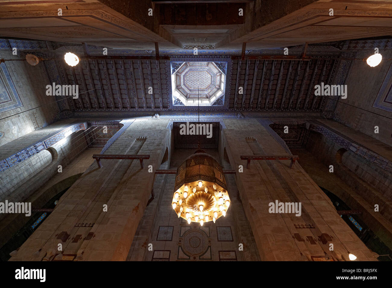 interior shot of Al Rifa i Mosque, islamic Cairo, Egypt, Arabia, Africa Stock Photo