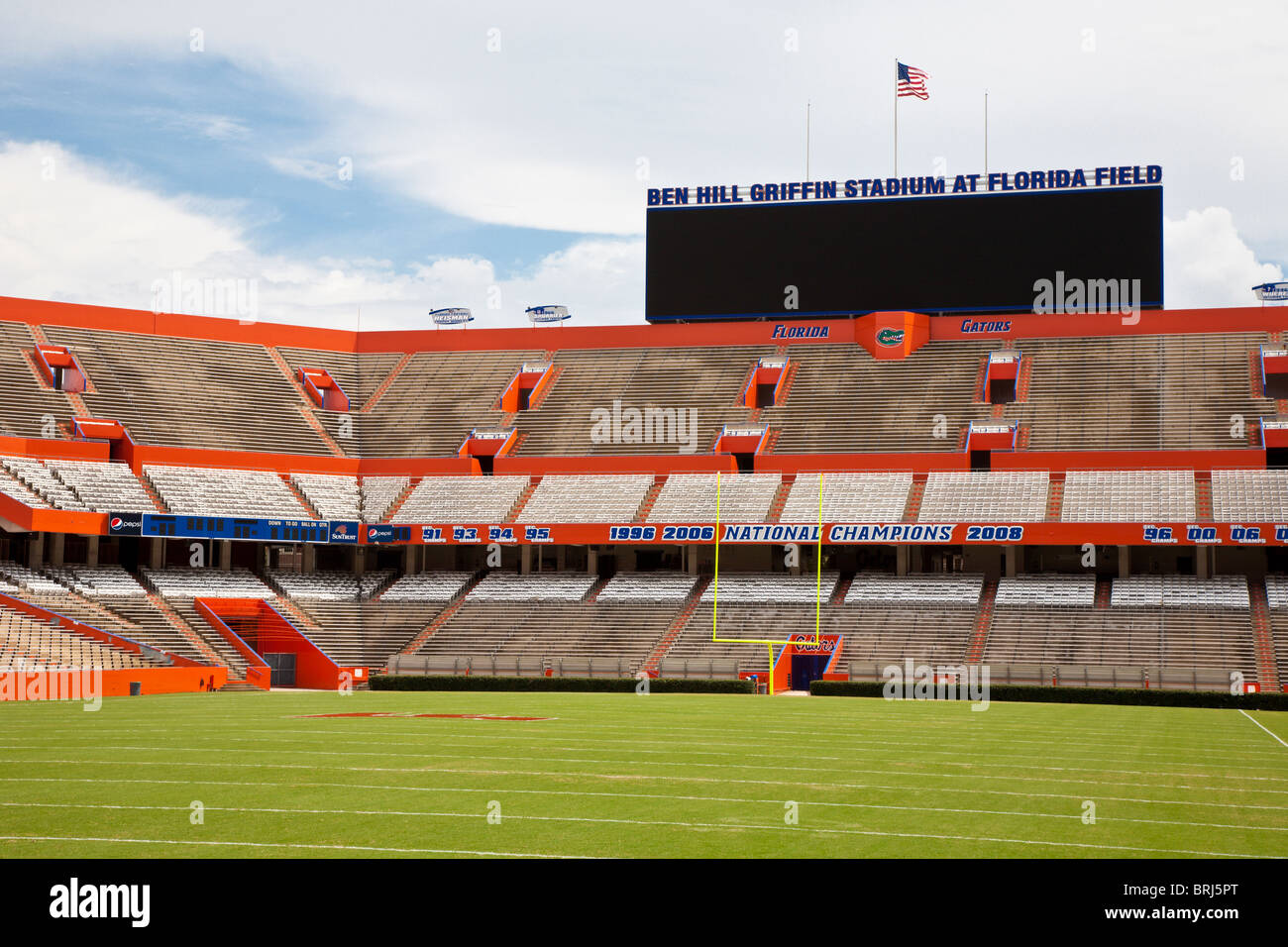 Interior of Ben Hill Griffin stadium commonly known as The Swamp Home of the University of Florida Gators Stock Photo
