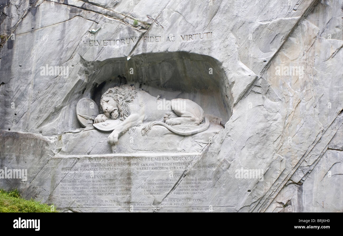 Lion Monument, Luzern, Switzerland Stock Photo