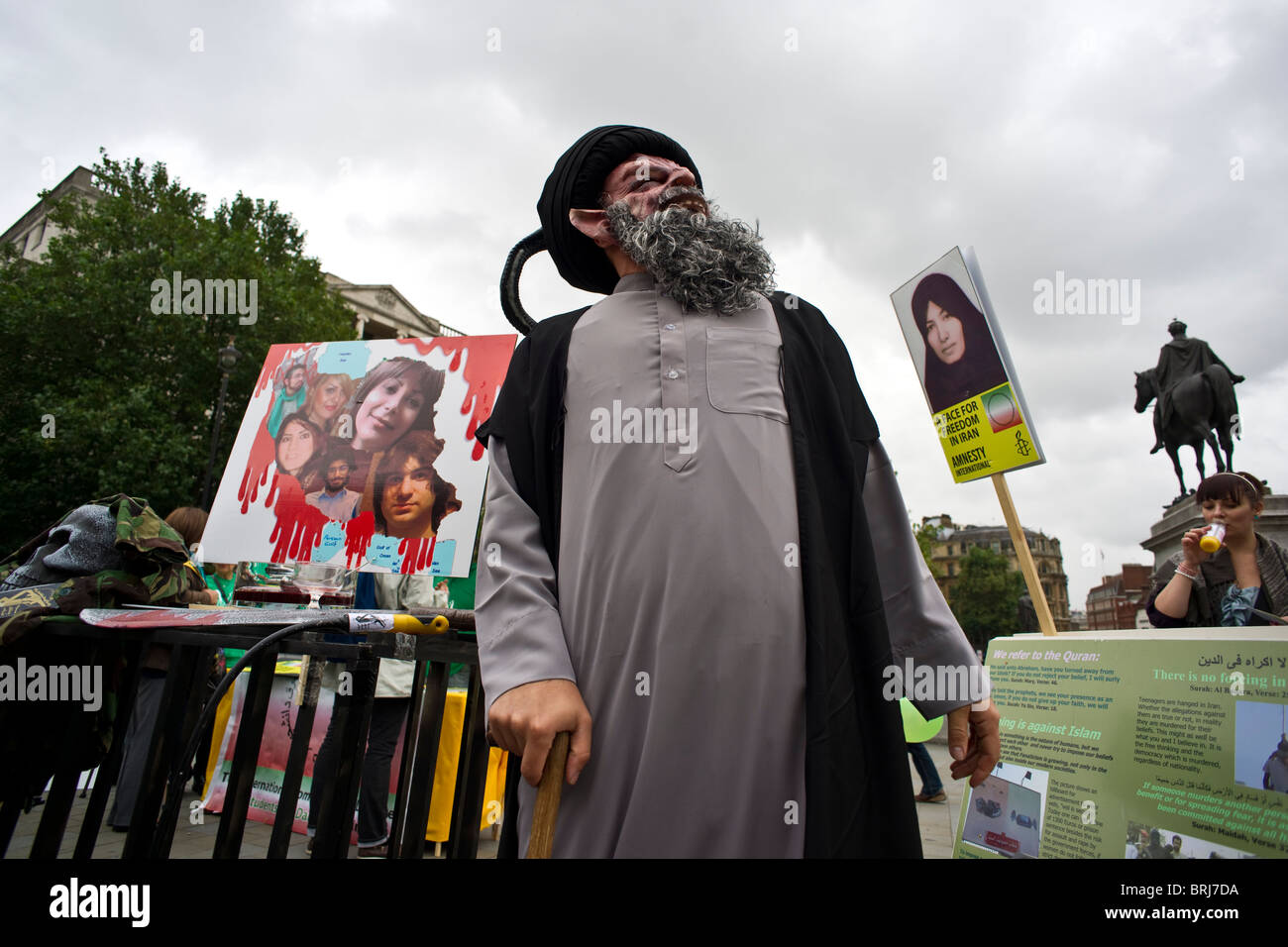 Iranian political protest Stock Photo