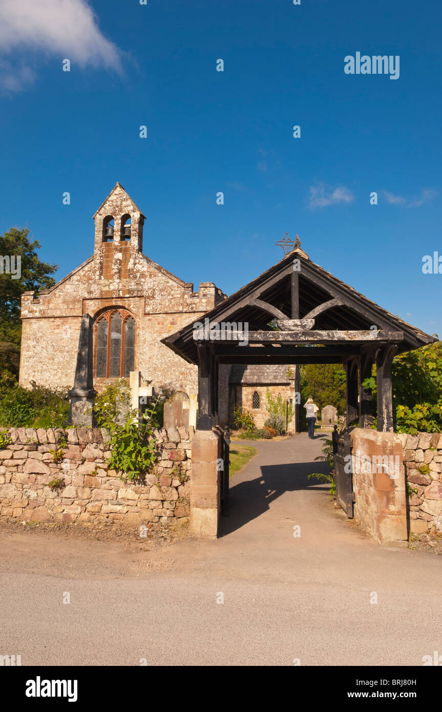 St. Michaels Church at Muncaster Castle Tourist attraction in Cumbria , England , Great britain , Uk Stock Photo