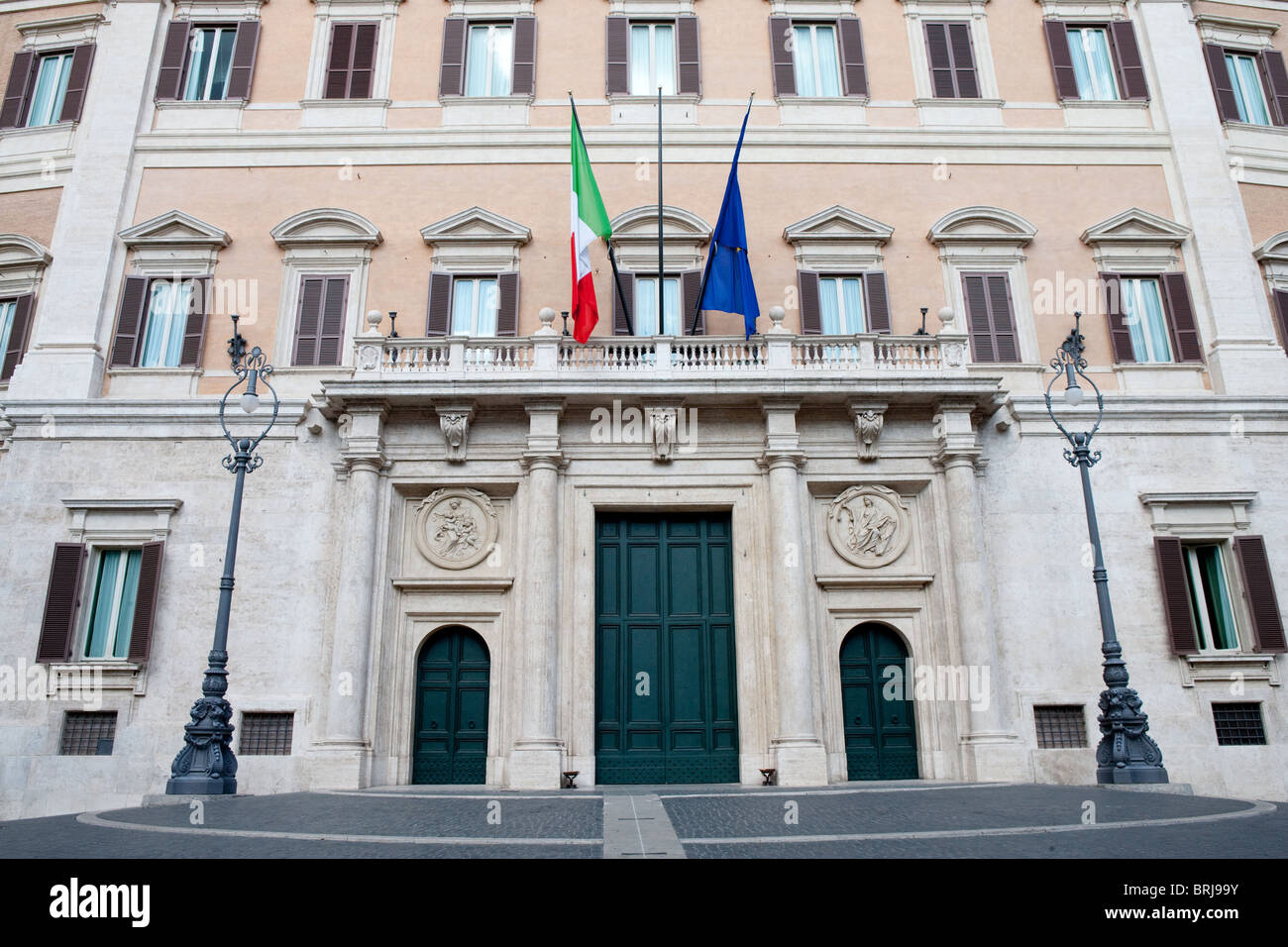 Montecitorio Italian government palace Rome Italy Stock Photo