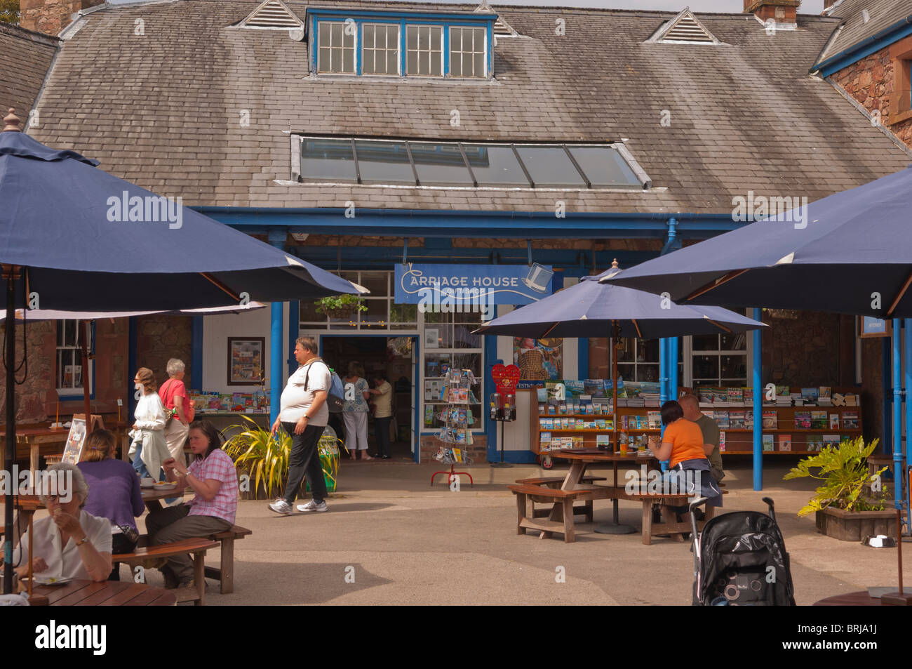 The carriage house gift shop store at Muncaster Castle Tourist