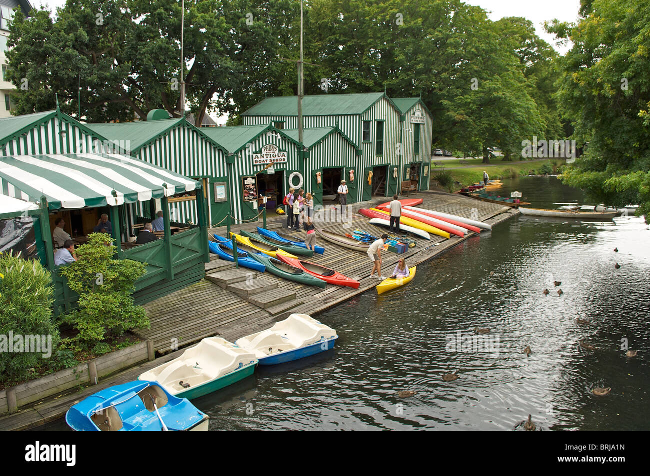 Antigua tearooms and canoe hire on the Avon River, Christchurch, New