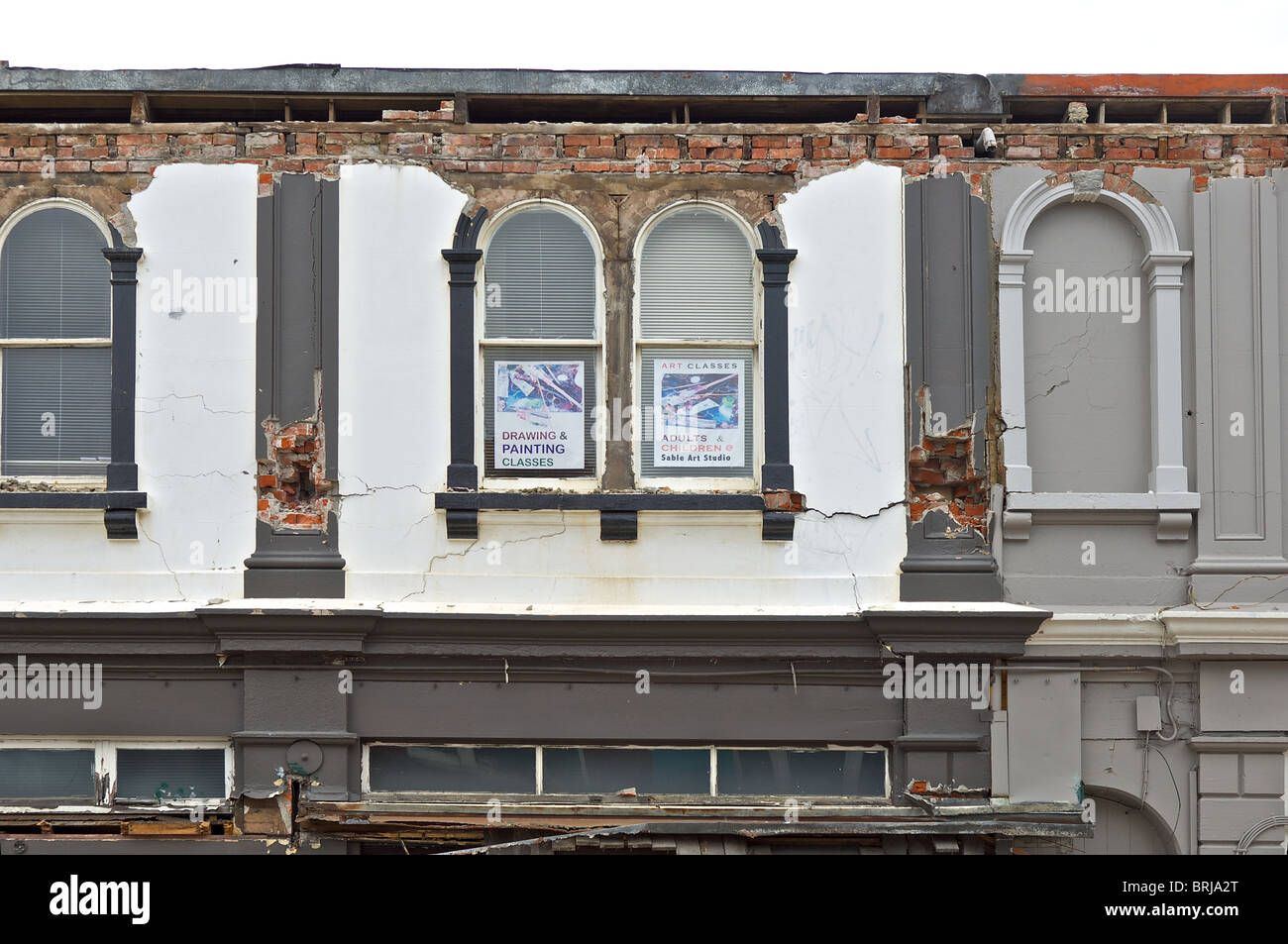 Damage caused by magnitude 7.1 earthquake, Christchurch, New Zealand,  4th September, 2010. Stock Photo