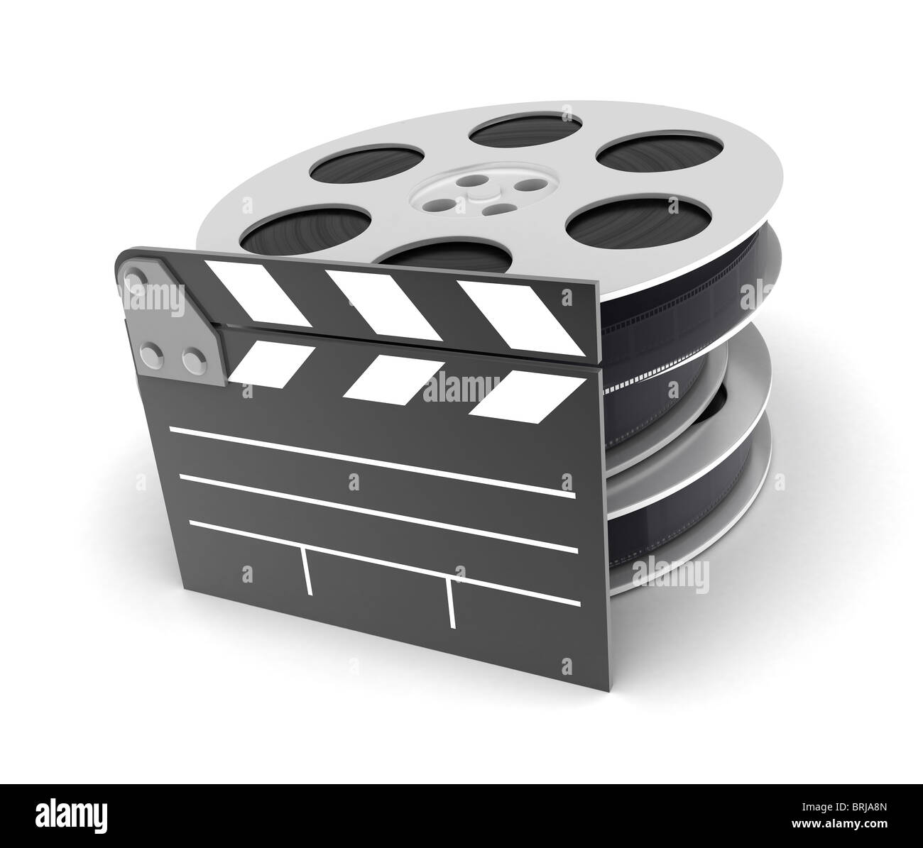 film on a white background in 3d Stock Photo