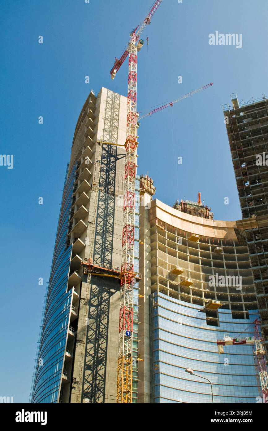 Work in progress near Porta Garibaldi, Milan, Italy Stock Photo