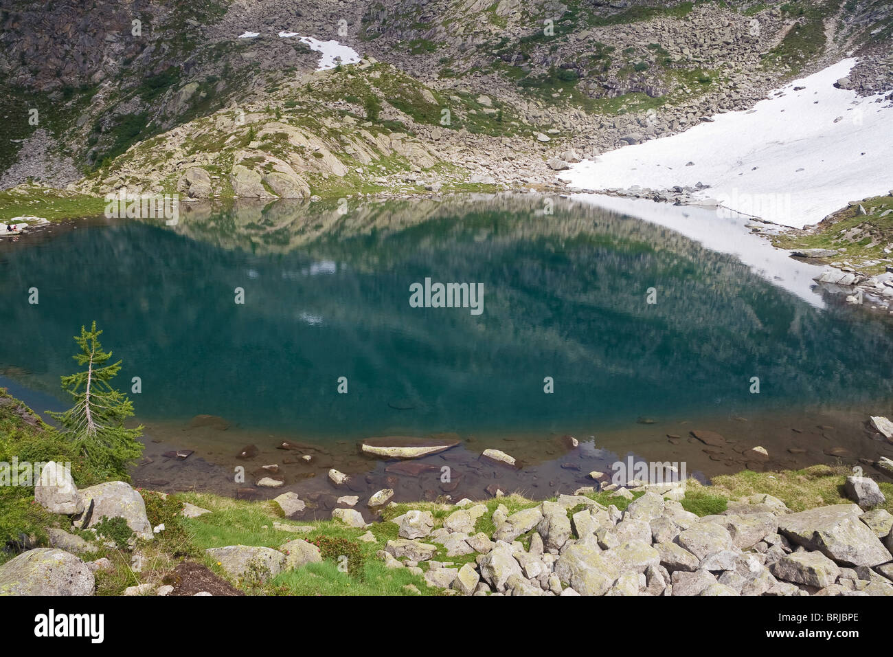 aerial view of Lago Piccolo in Trentino, Italy Stock Photo - Alamy