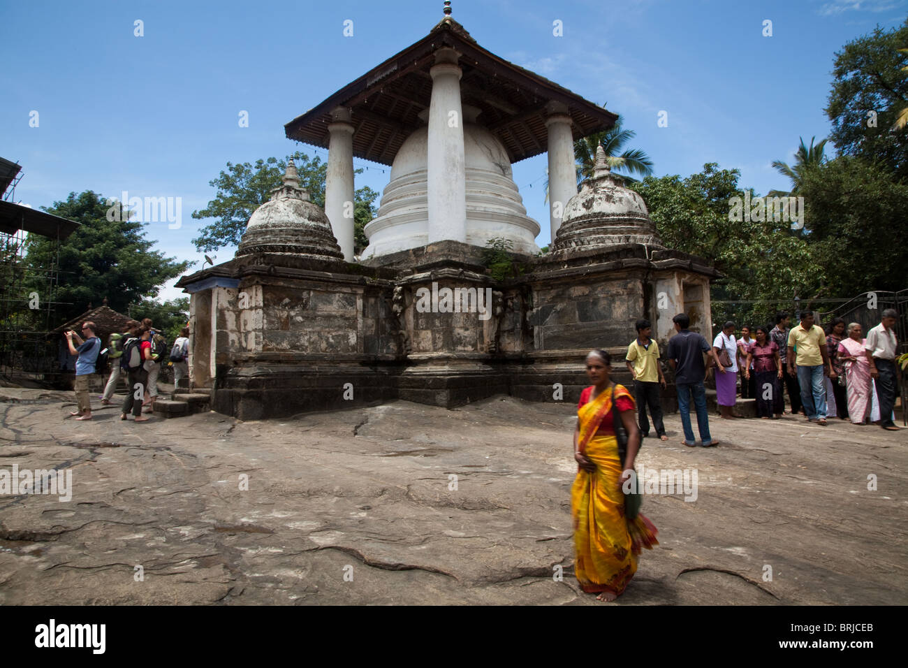Gadaladeniya Temple on the Kandy 'Temple Loop' is a great way to sample the lovely rural surroundings of the Kandy Hill Capital. Stock Photo