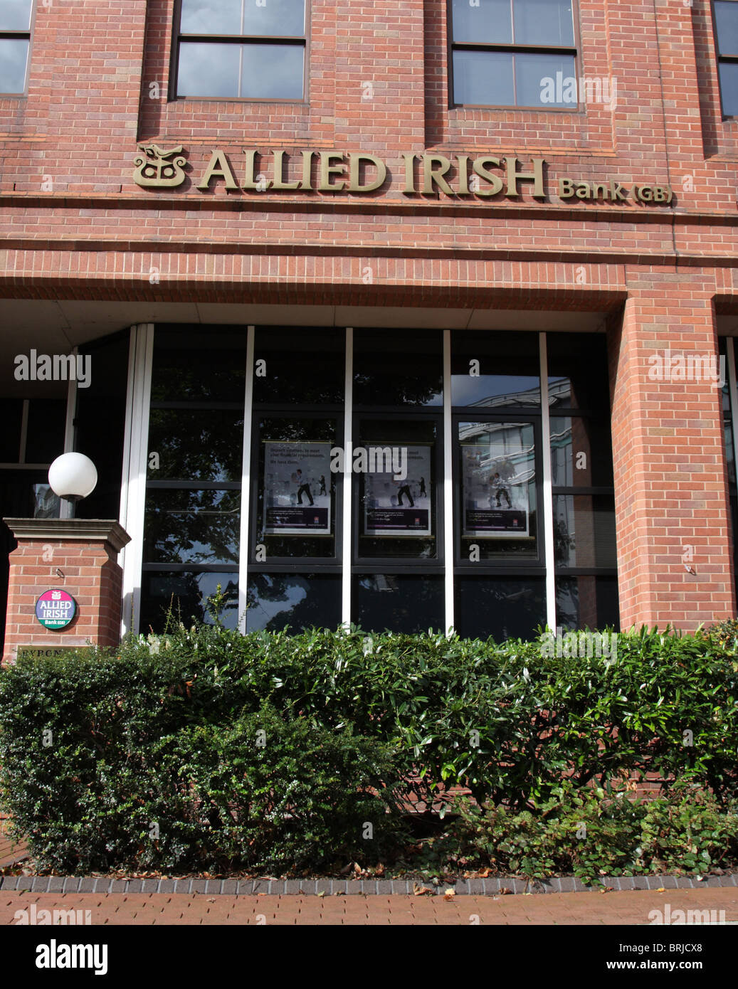Allied Irish Bank in a U.K. city. Stock Photo