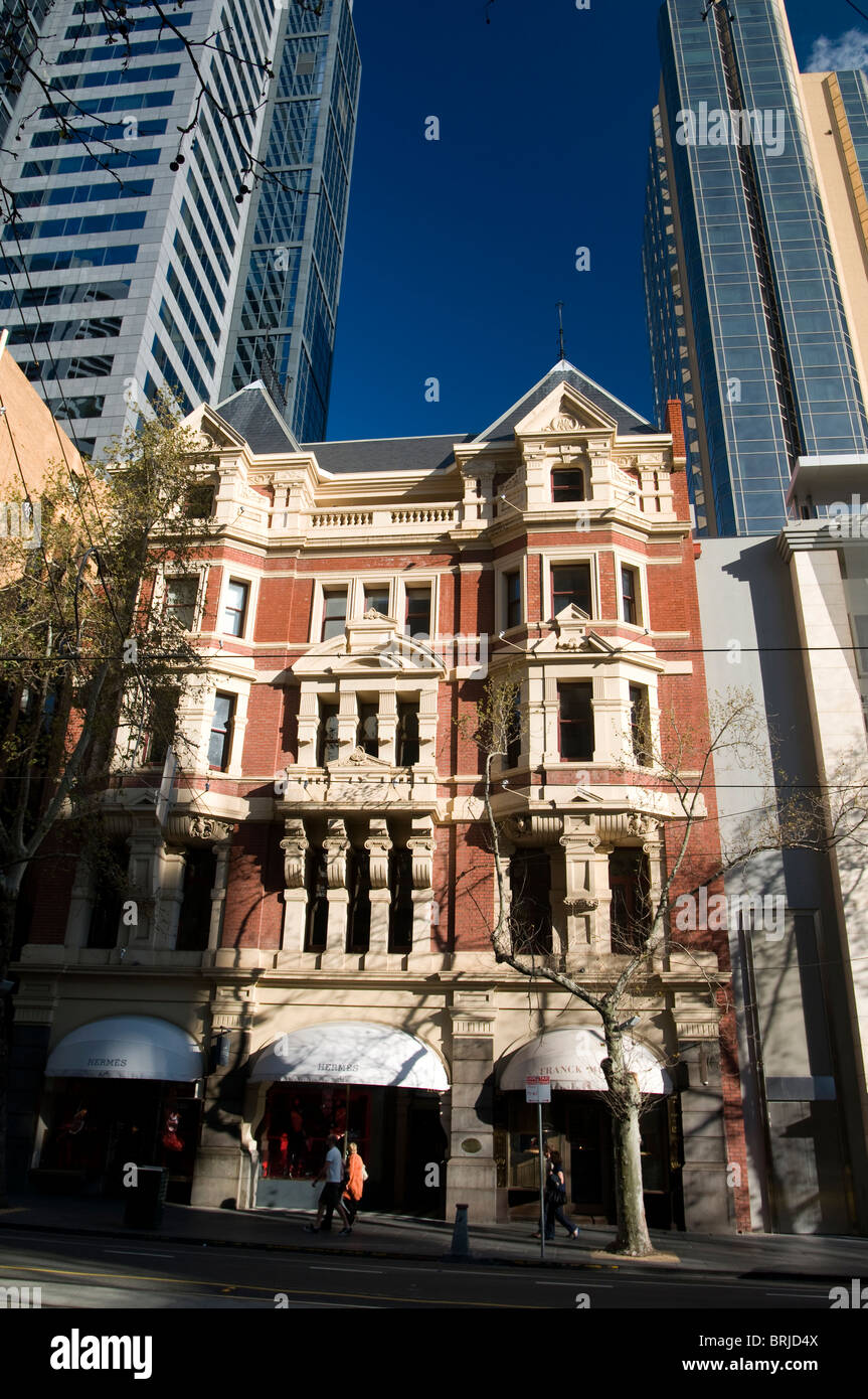 Collins Street architecture, Melbourne CBD, Victoria, Australia Stock Photo Alamy