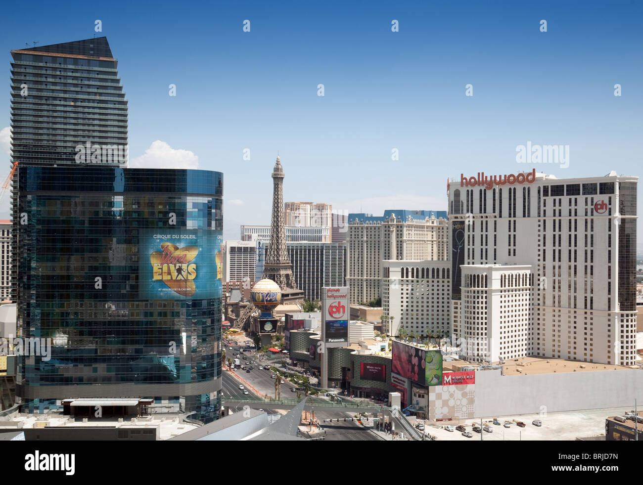 The Strip, Las Vegas USA seen from the tea lounge, Mandarin Oriental Hotel, Las Vegas USA Stock Photo