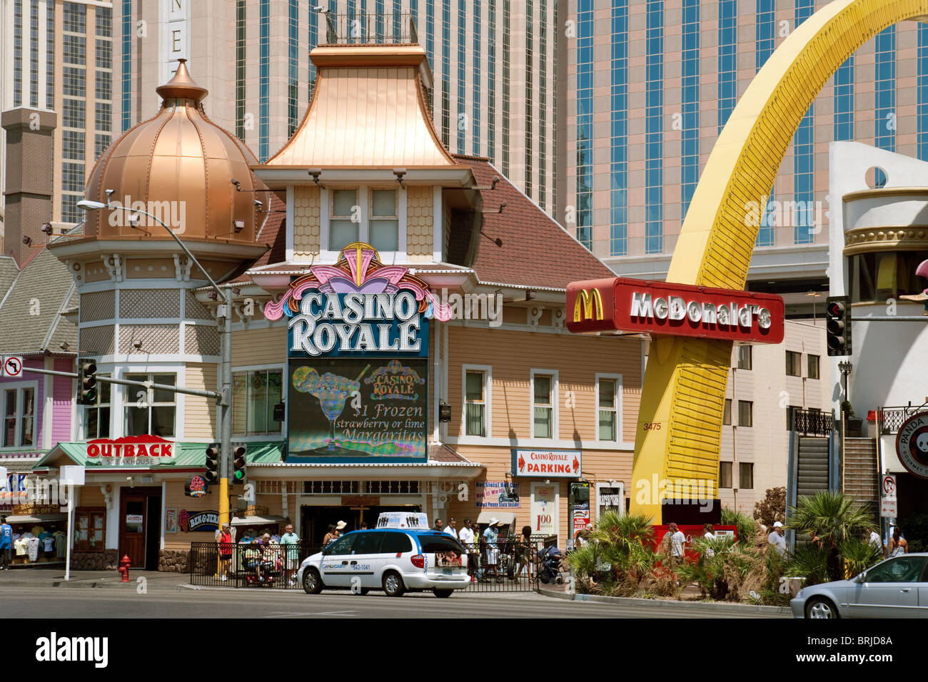 The Strip in daylight, Las Vegas USA Stock Photo