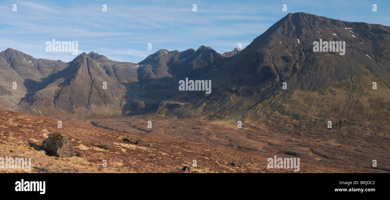 The mountain of 'Sgurr Thuilm'  from Glen Brittle on the Isle of Skye, Scotland UK Stock Photo