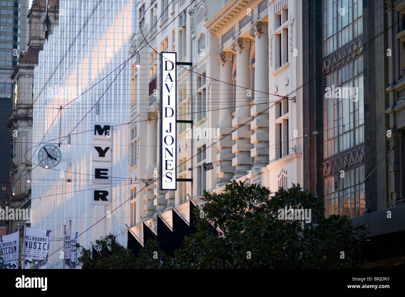 Architecture in Bourke Street Mall, Melbourne CBD, Victoria, Australia