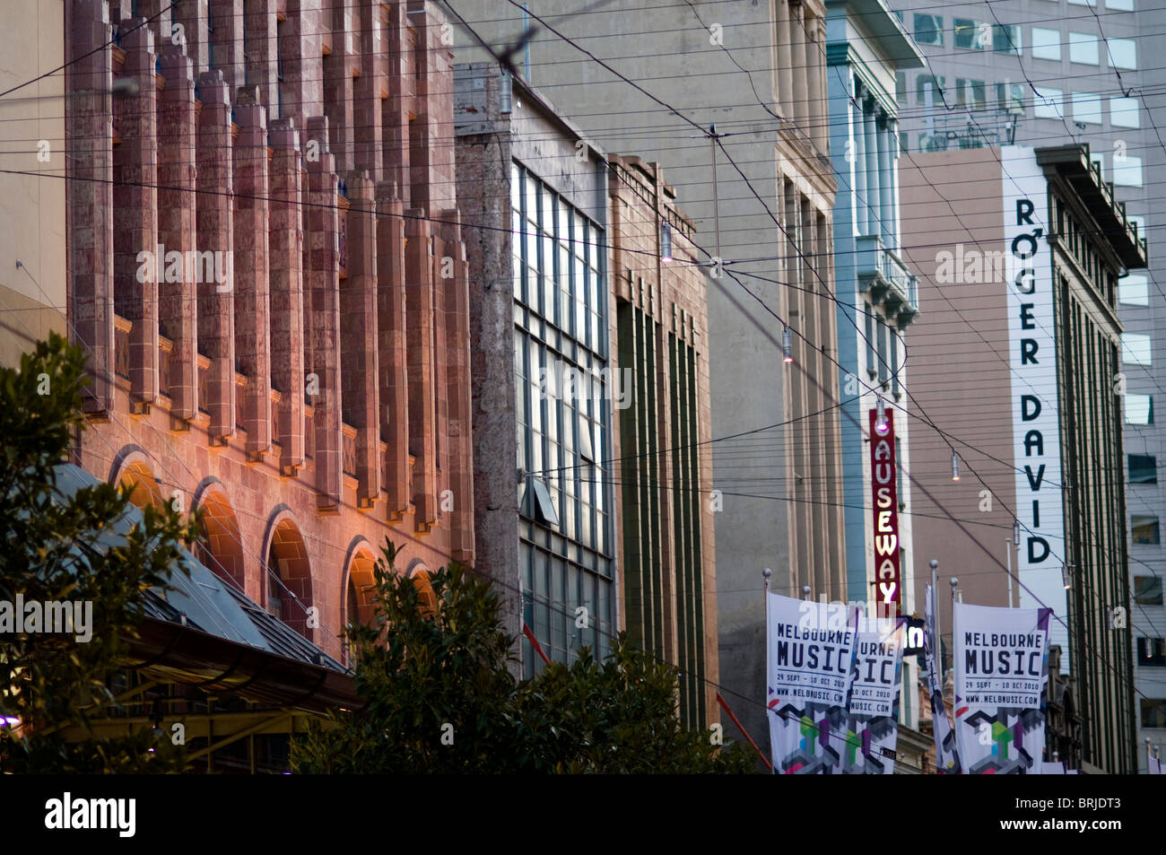 Architecture in Bourke Street Mall, Melbourne CBD, Victoria, Australia Stock Photo