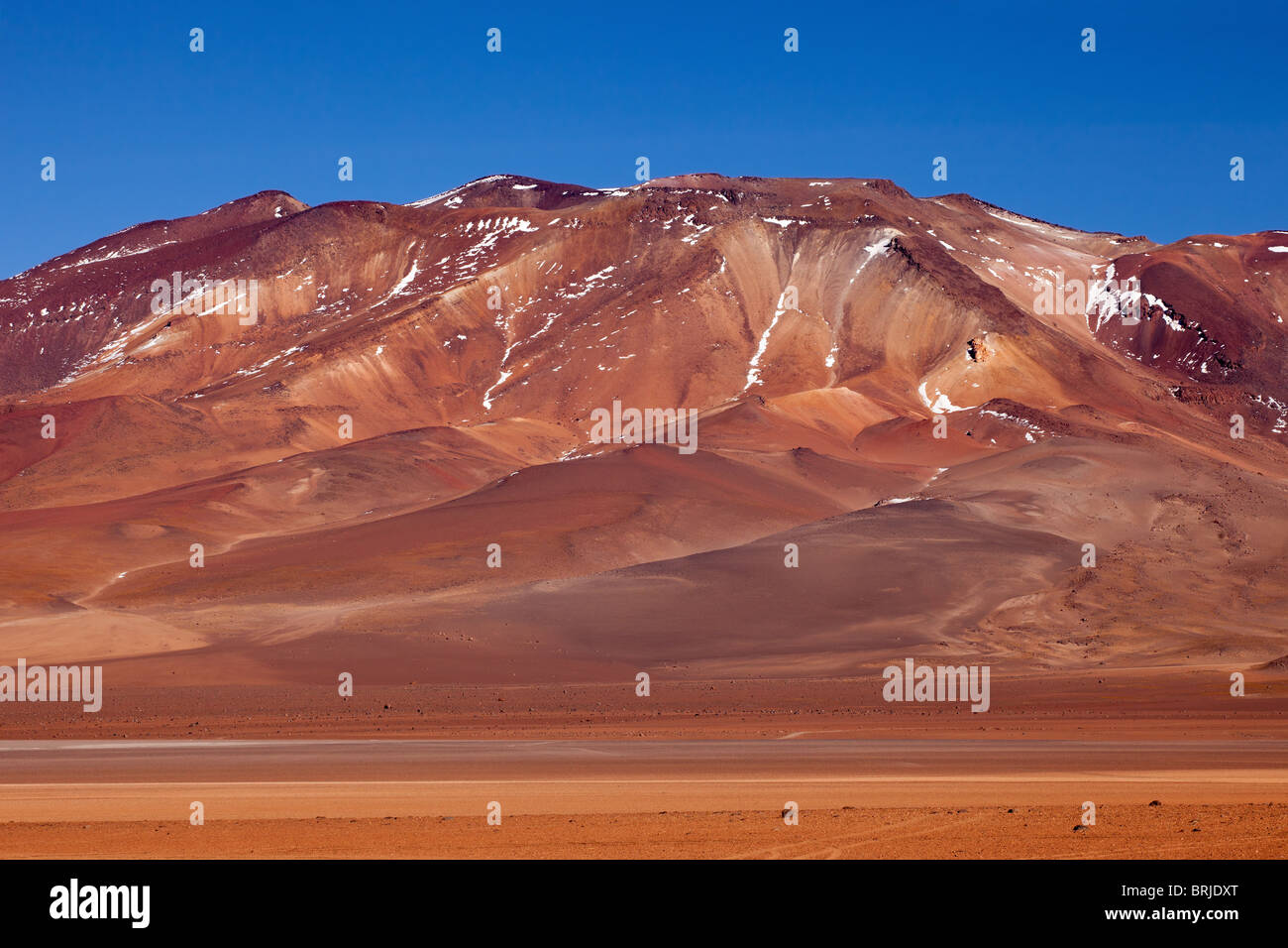 Eduardo Avaroa National Park: Desert Ladies Valley: Volcanic Mountains Stock Photo