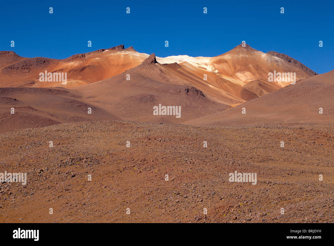 Eduardo Avaroa National Park: Desert Ladies Valley: Volcano Crater Stock Photo