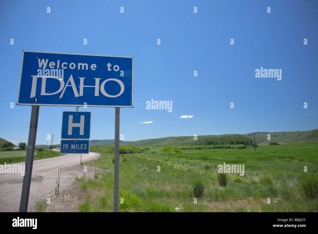 Idaho road sign Stock Photo - Alamy
