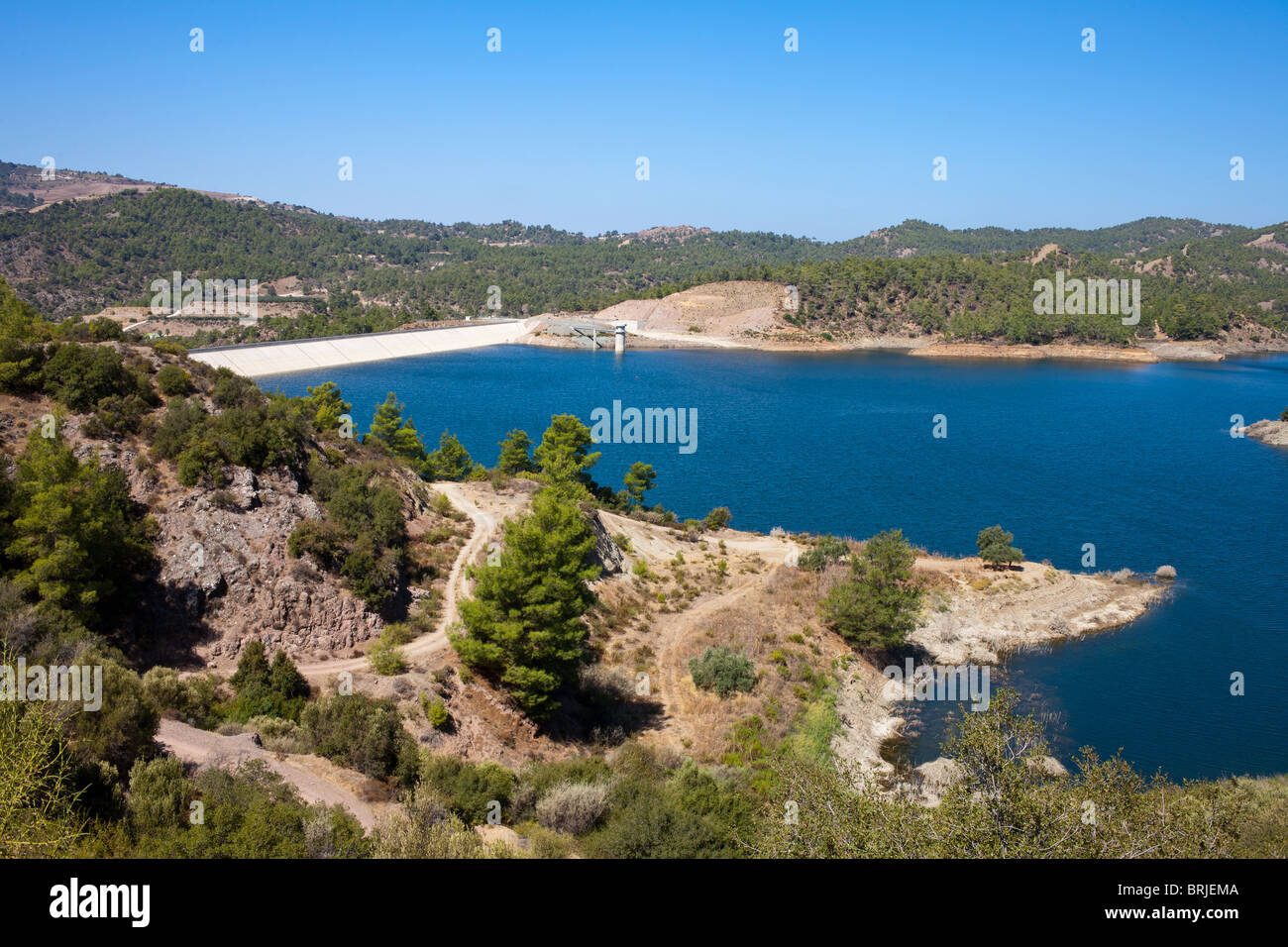 Cyprus fresh water reservoir Stock Photo Alamy