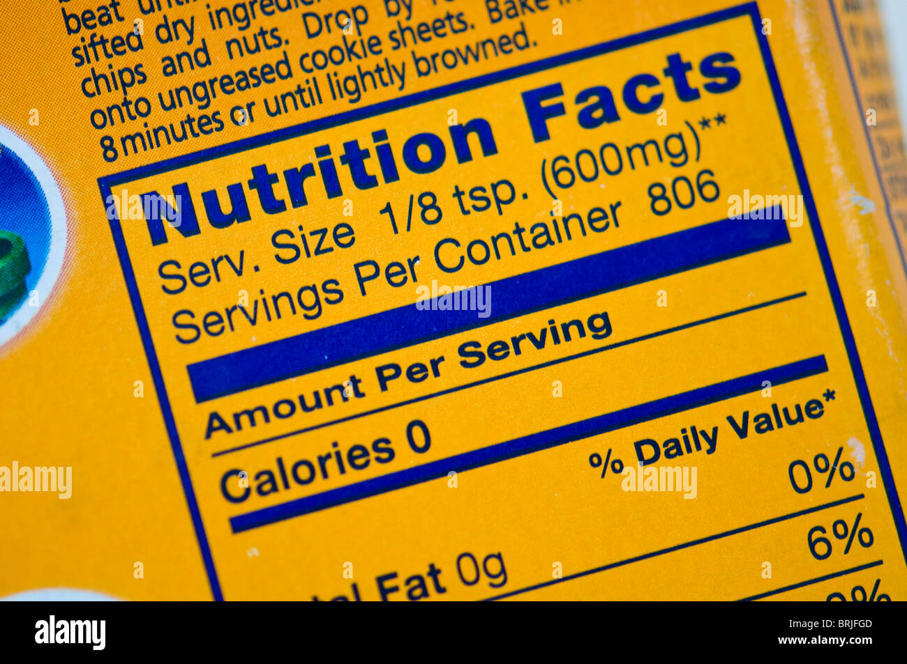 Ingredients label hi-res stock photography and images - Alamy