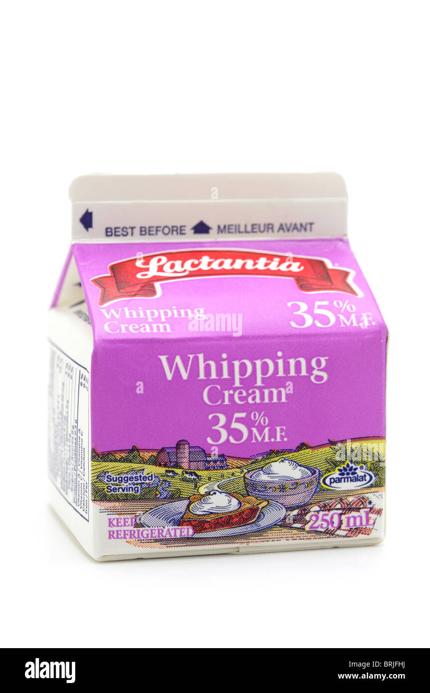 Carton of Whipping Cream, 35 Stock Photo Alamy