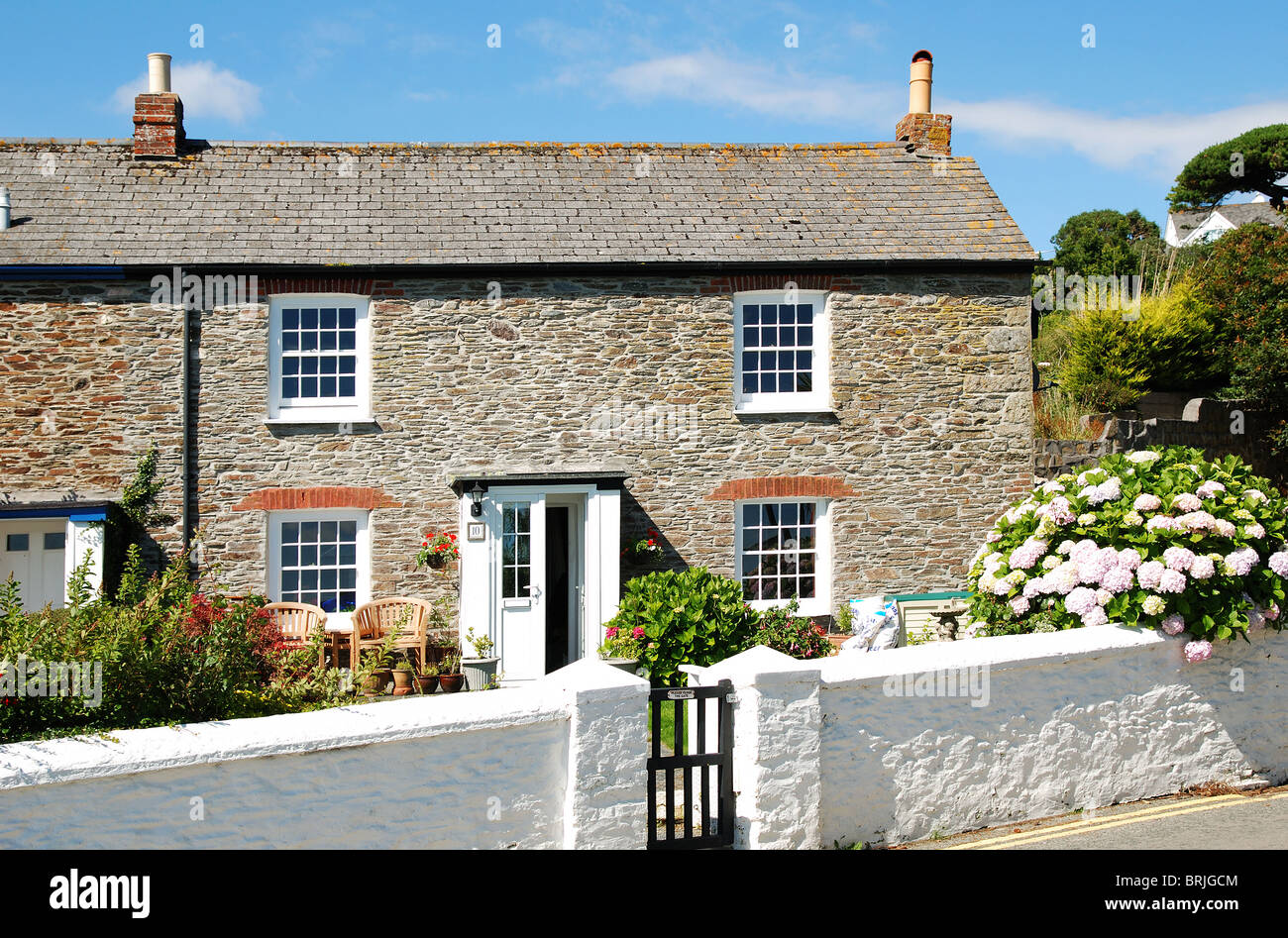 A Holiday Cottage At St Mawes In Cornwall Uk Stock Photo