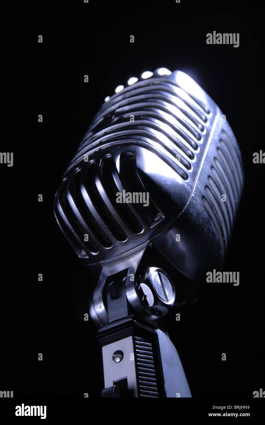 Old Style Jazz Microphone Stock Photo