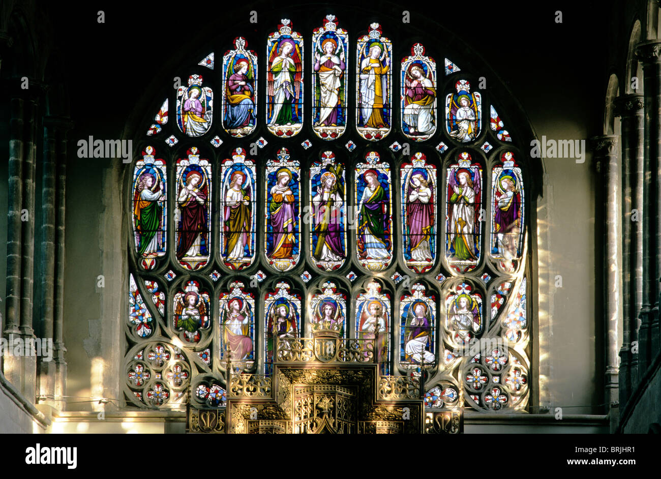 Kings Lynn St. Margaret, Victorian stained glass east window Norfolk