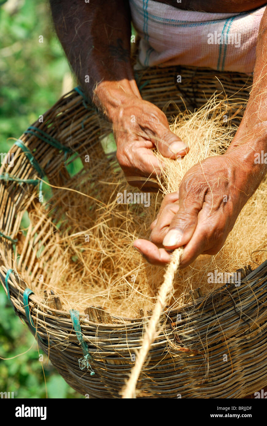 Weaving the Rope Stock Photo Alamy