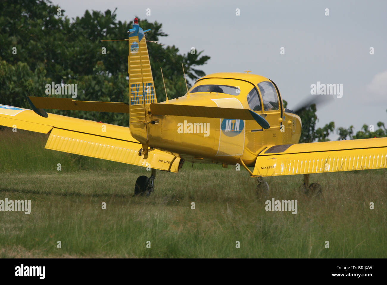 A Fuji FA200 Aero Subaru single engine aerobatic plane taxiing for takeoff Stock Photo