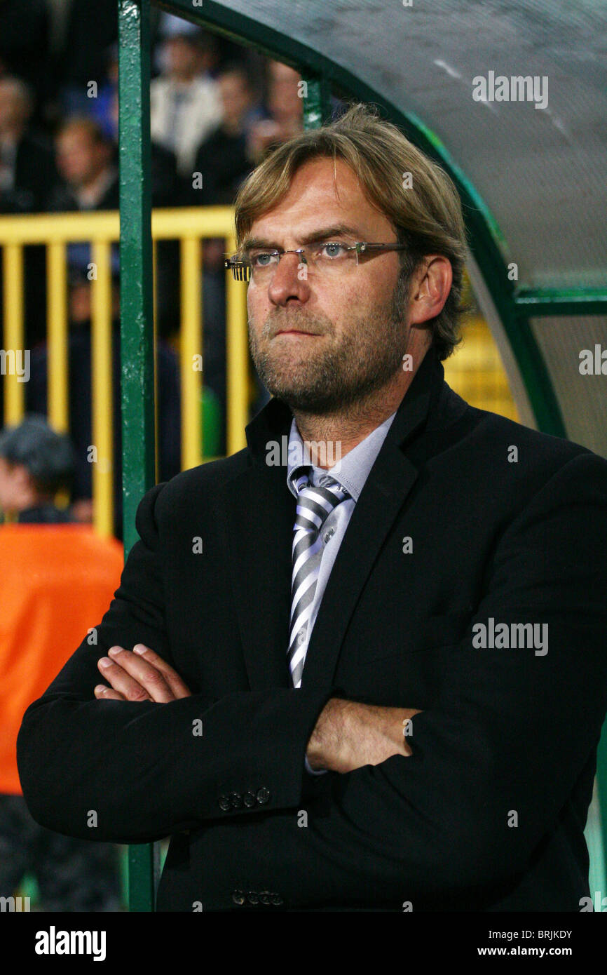 LVIV, UKRAINE - SEPTEMBER 16: FC Dortmund Borussia coach Jurgen Klopp Stock Photo