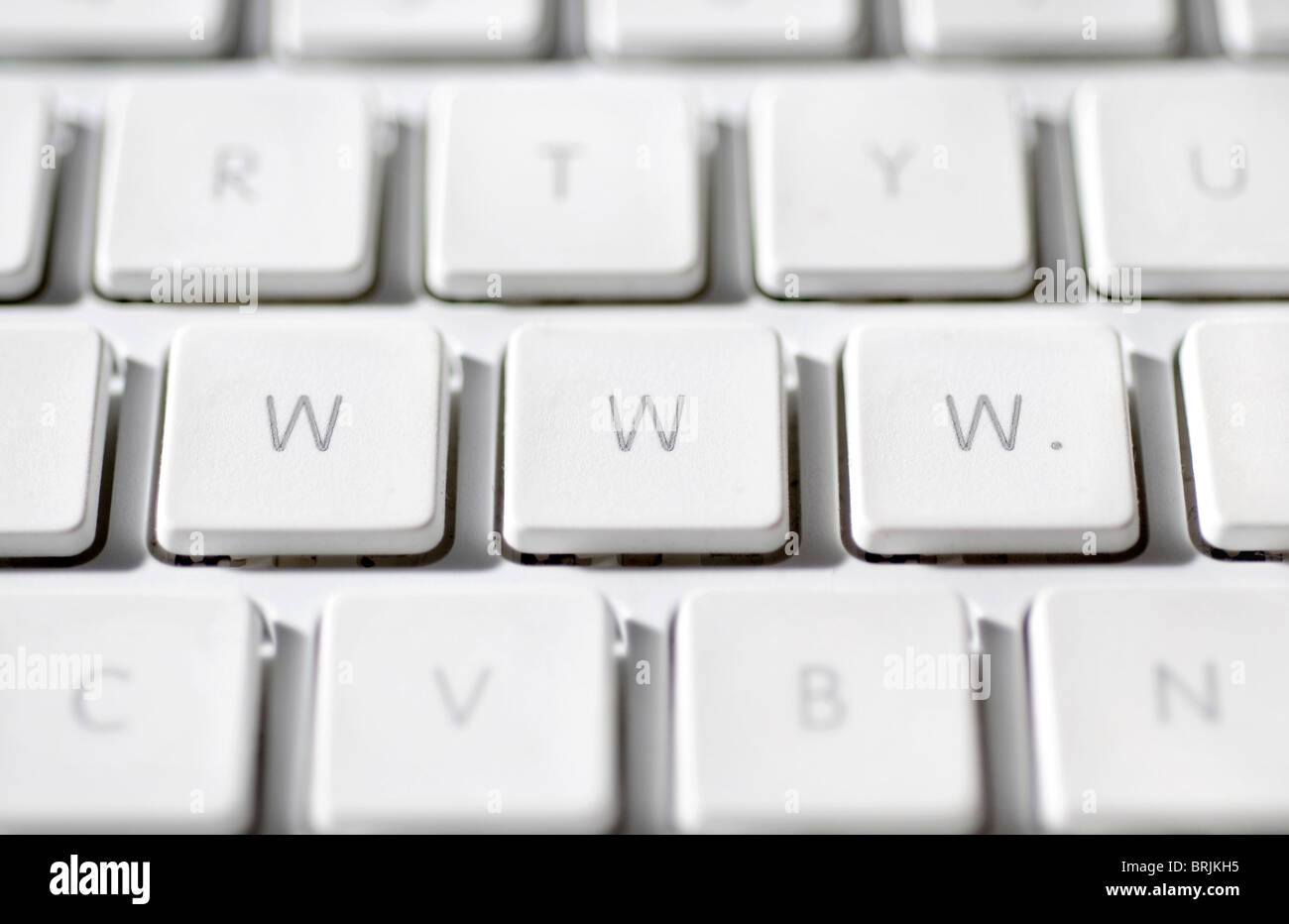 World wide web abbreviated as 'www.' on laptop computer keyboard Stock Photo