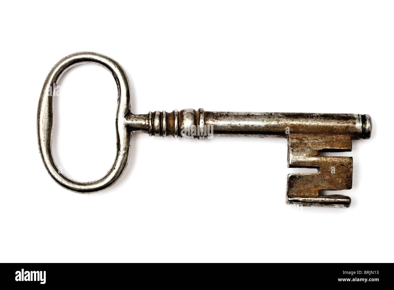 Old and rusty key isolated on white background Stock Photo - Alamy