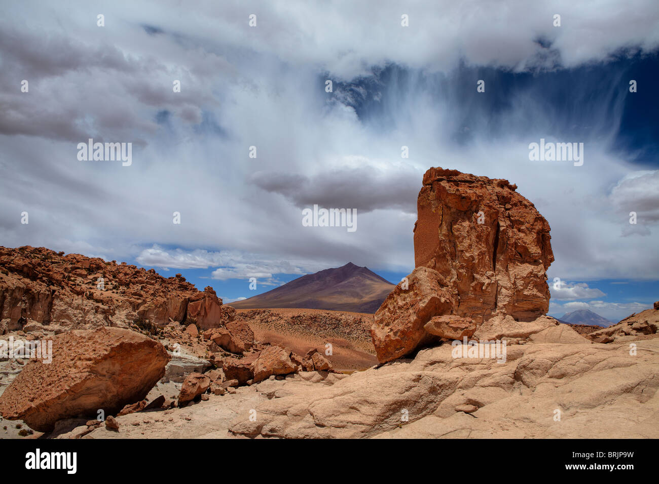 the remote region of high desert, altiplano and volcanoes near Tapaquilcha, Bolivia Stock Photo
