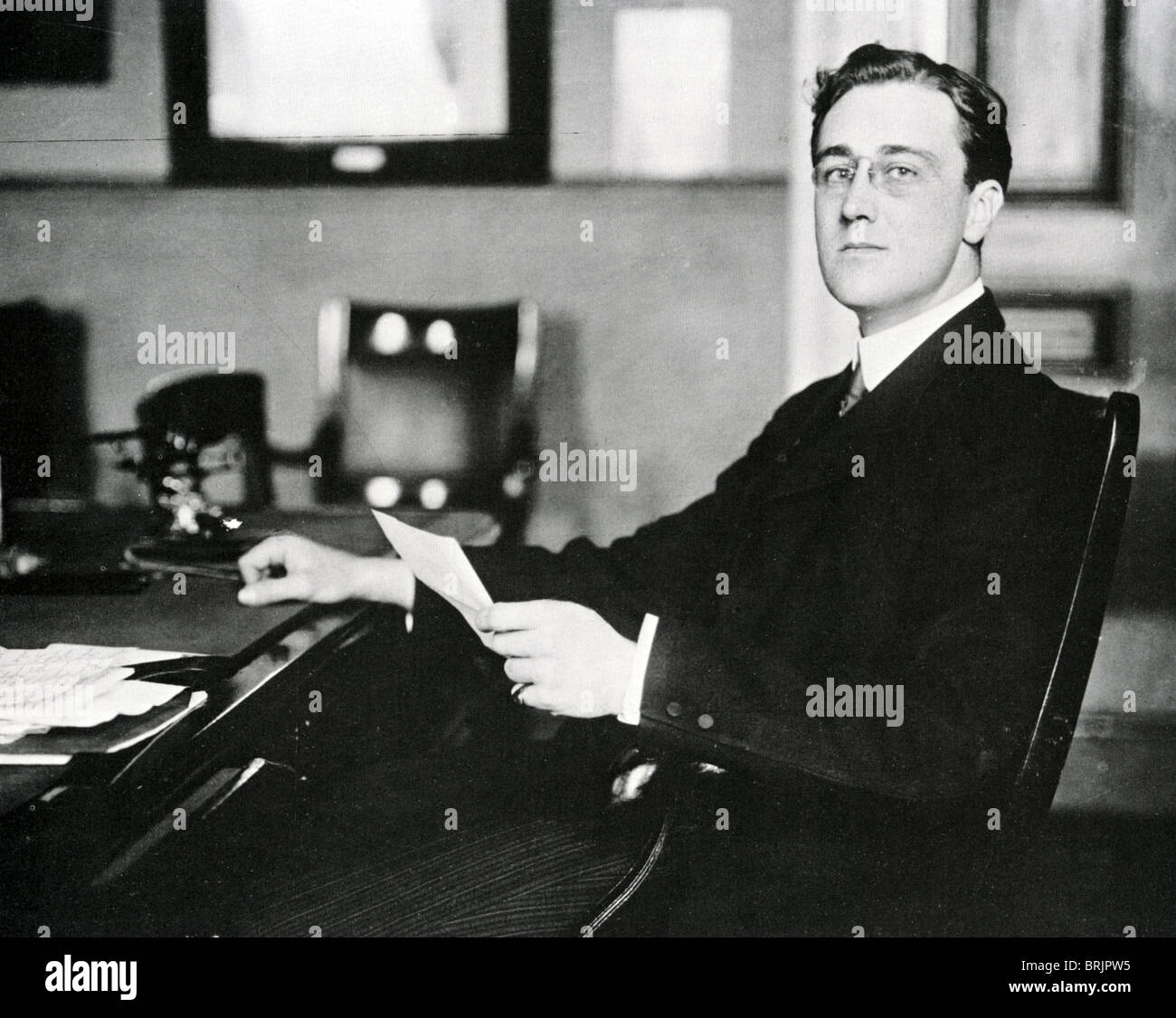 FRANKLIN D ROOSEVELT (1882-1945) US politician as Assistant Secretary for the Navy in 1913 Stock Photo
