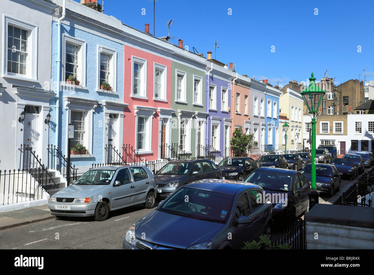 'Hillgate Village' Houses at Notting Hill Gate London Stock Photo